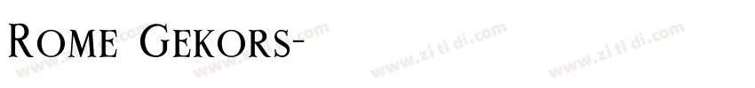 Rome Gekors字体转换